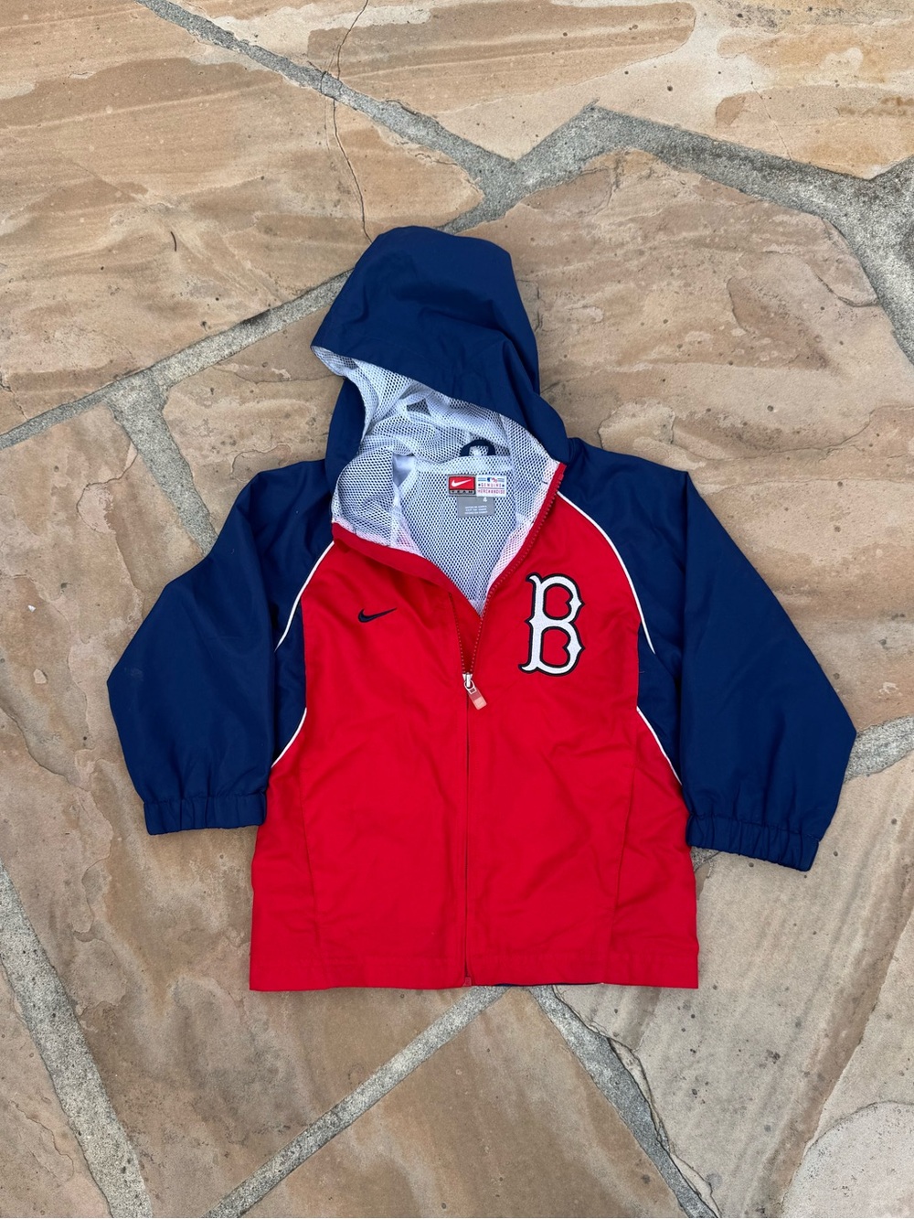 Nike Team Boston Red Sox Hooded Windbreaker Jacket Youth Size 4
